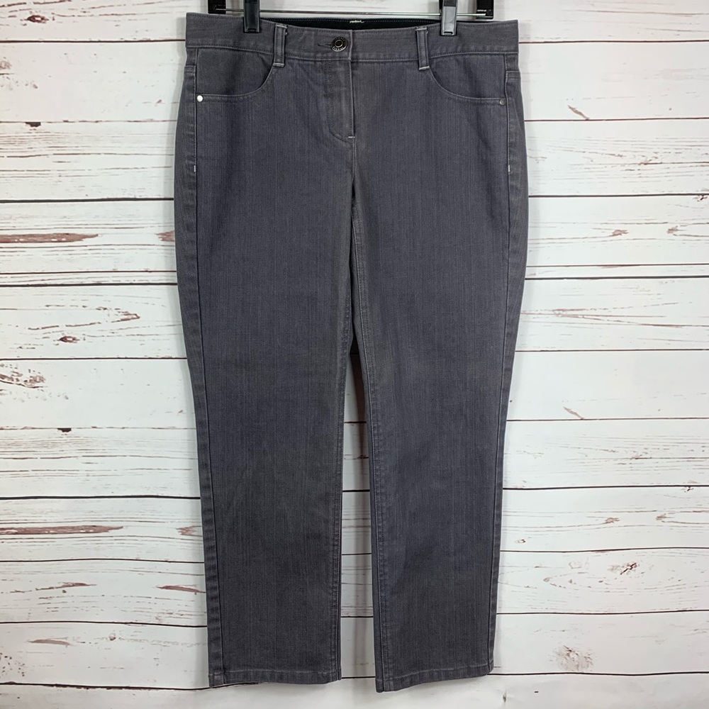 Theory Jeans Emme C Montana Grey Crop Straight Leg